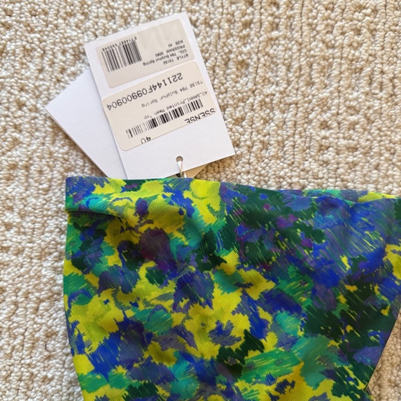 NWT Ganni Floral Mesh Turtleneck - Sz DE 40 US 8 - Picture 4 of 7